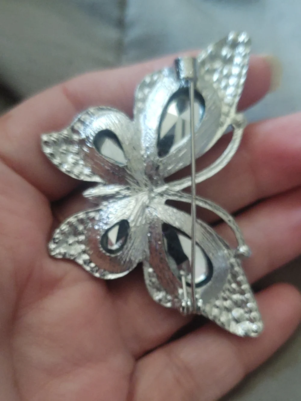 Multicolor Crystal Butterfly Brooch